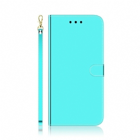 Lederhüllen Für Xiaomi Redmi 9A Spiegelabdeckung Aus Kunstleder