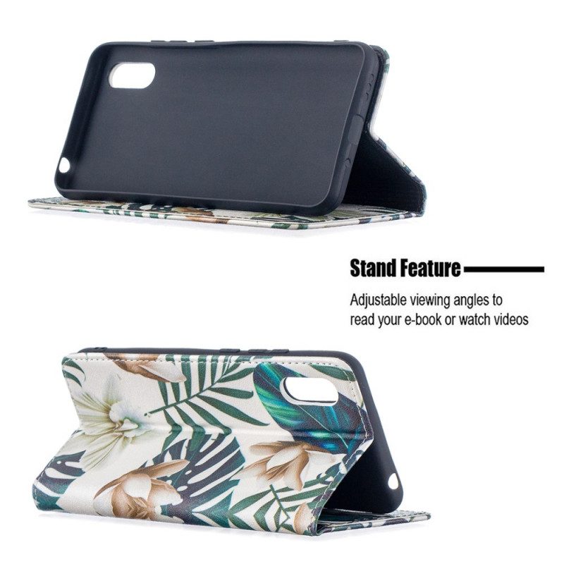 Schutzhülle Für Xiaomi Redmi 9A Flip Case Blätter