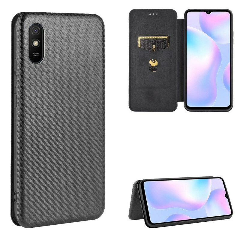 Schutzhülle Für Xiaomi Redmi 9A Flip Case Farbiges Carbon-silikon