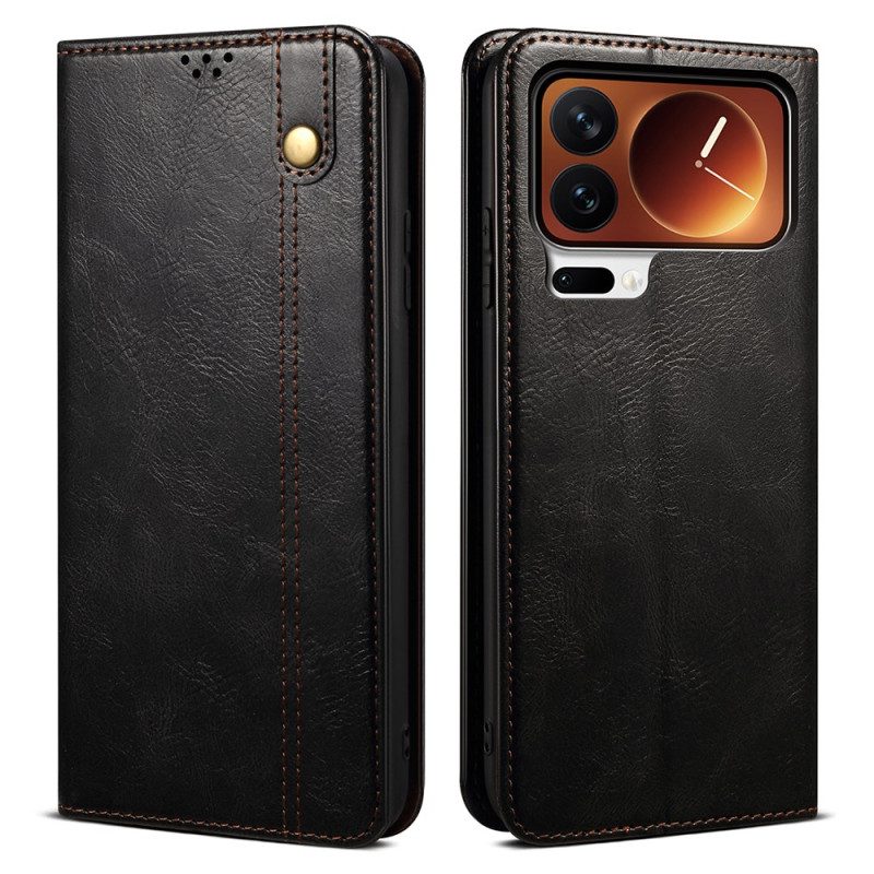 Flip Case Xiaomi 17 Pro Handyhülle Gewachstes Kunstleder