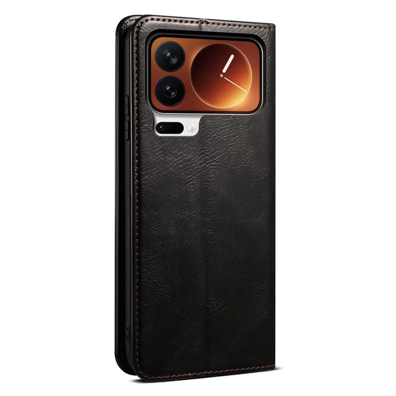 Flip Case Xiaomi 17 Pro Handyhülle Gewachstes Kunstleder