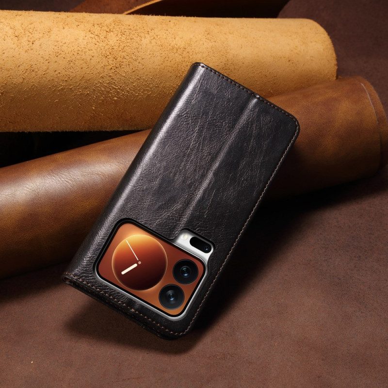 Flip Case Xiaomi 17 Pro Handyhülle Gewachstes Kunstleder