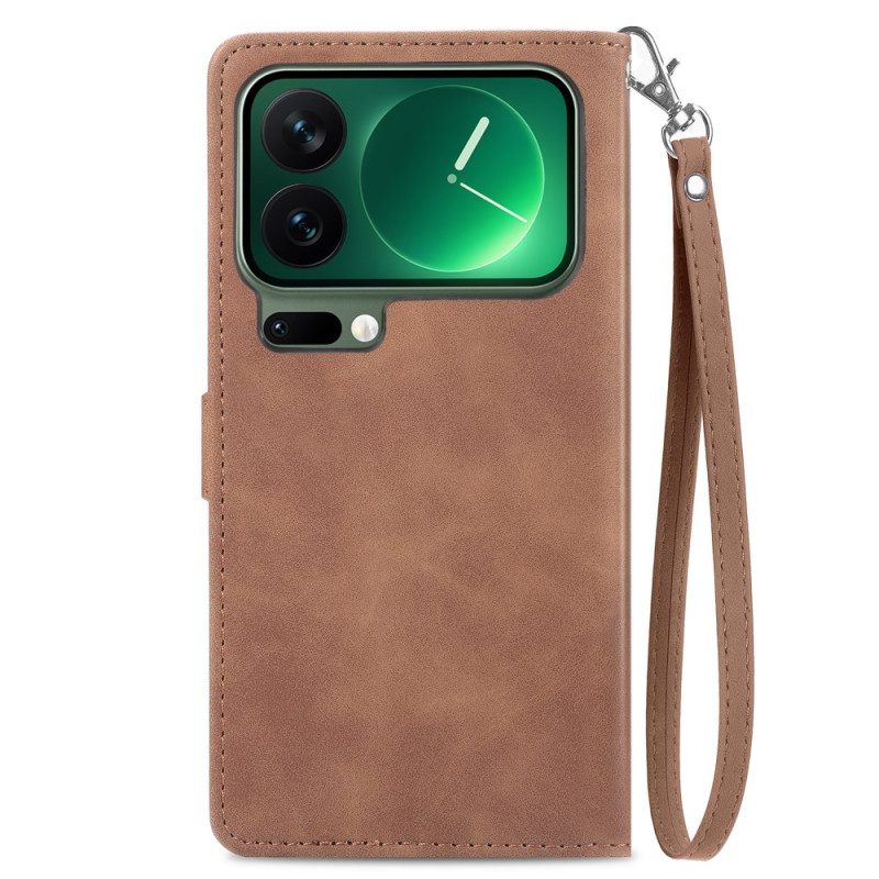 Lederhüllen Für Xiaomi 17 Pro Geldbörse Mit Spitzenmuster