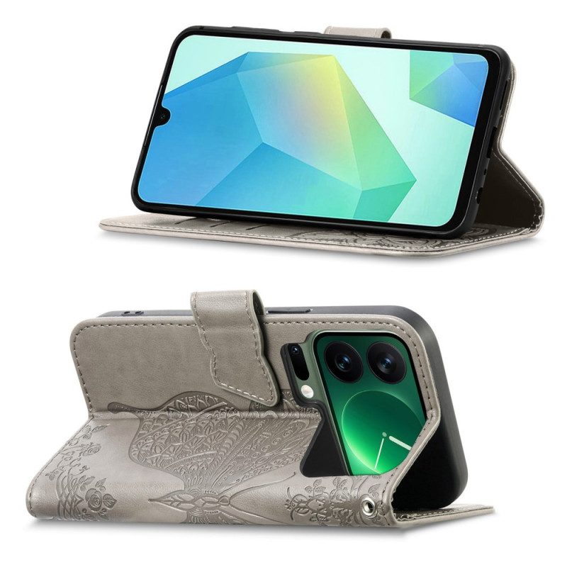 Lederhüllen Xiaomi 17 Pro 3d-schmetterling Und Strasssteine