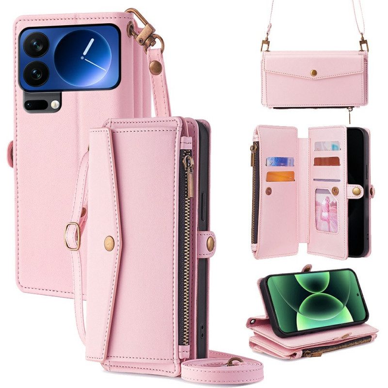 Lederhüllen Xiaomi 17 Pro Geldbörse Mit Schulterriemen