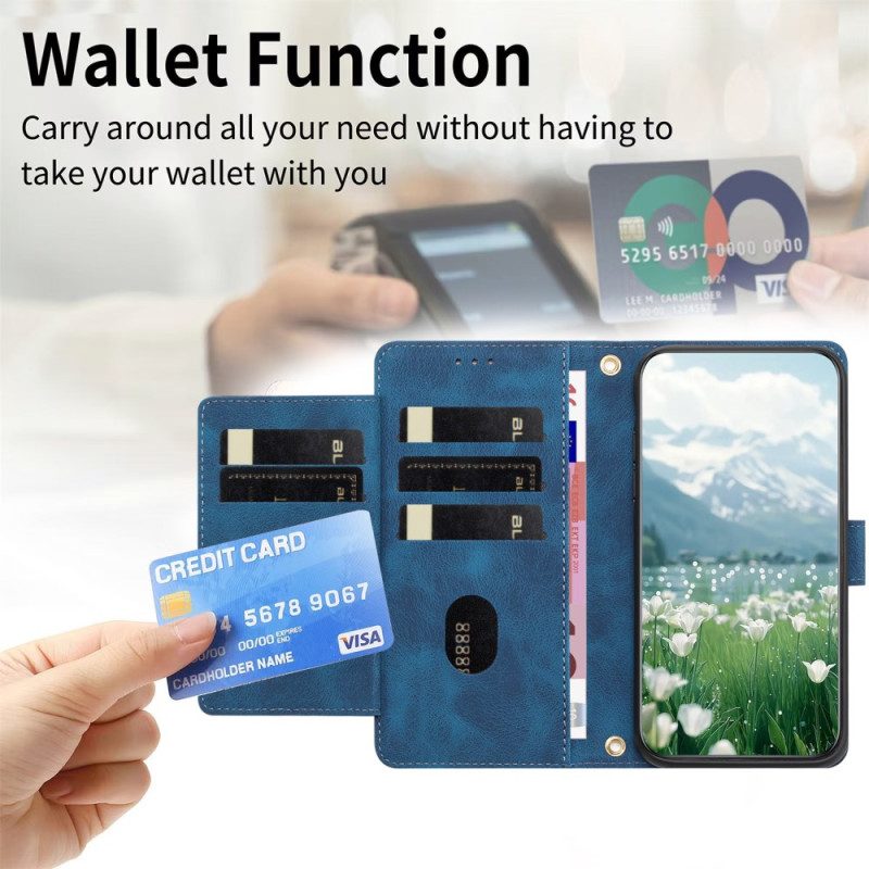 Lederhüllen Xiaomi 17 Pro Geldbörse Mit Tulpenmuster