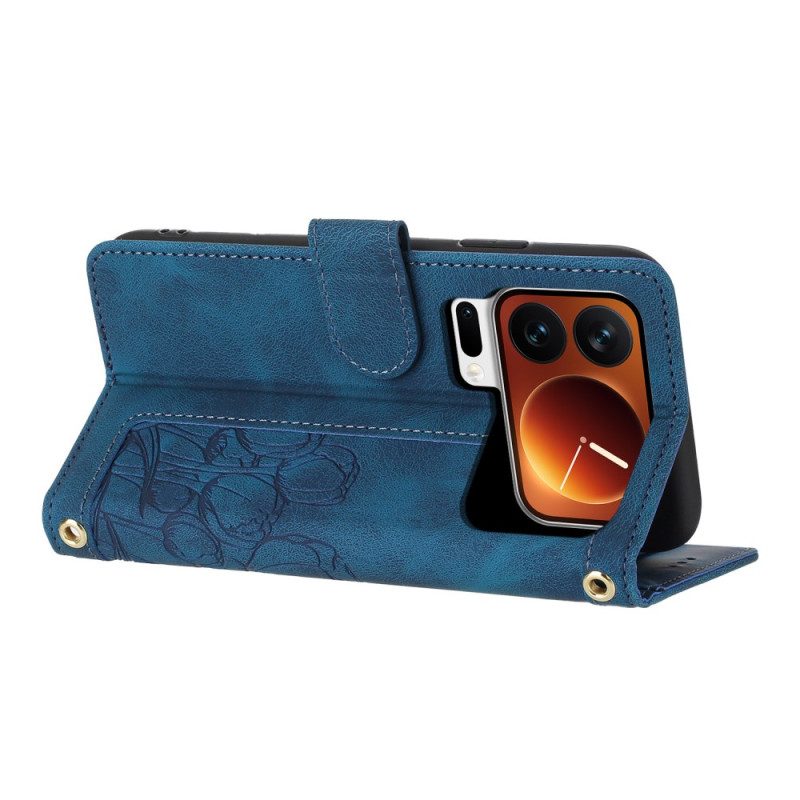 Lederhüllen Xiaomi 17 Pro Geldbörse Mit Tulpenmuster