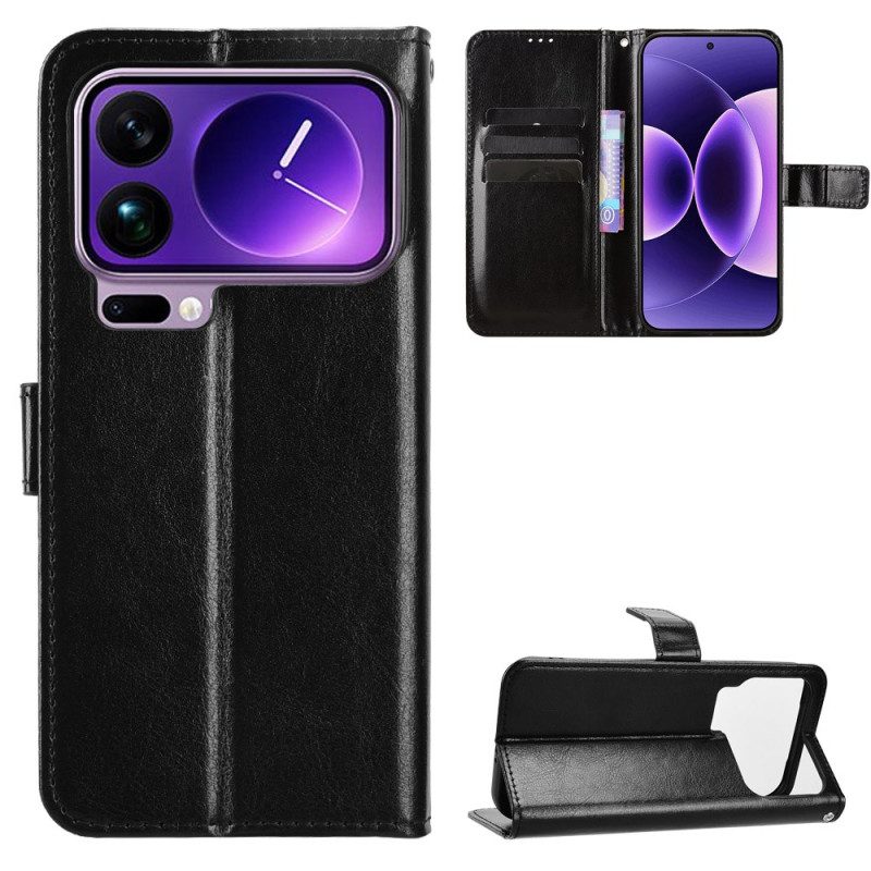 Lederhüllen Xiaomi 17 Pro Glitzerndes Lederimitat