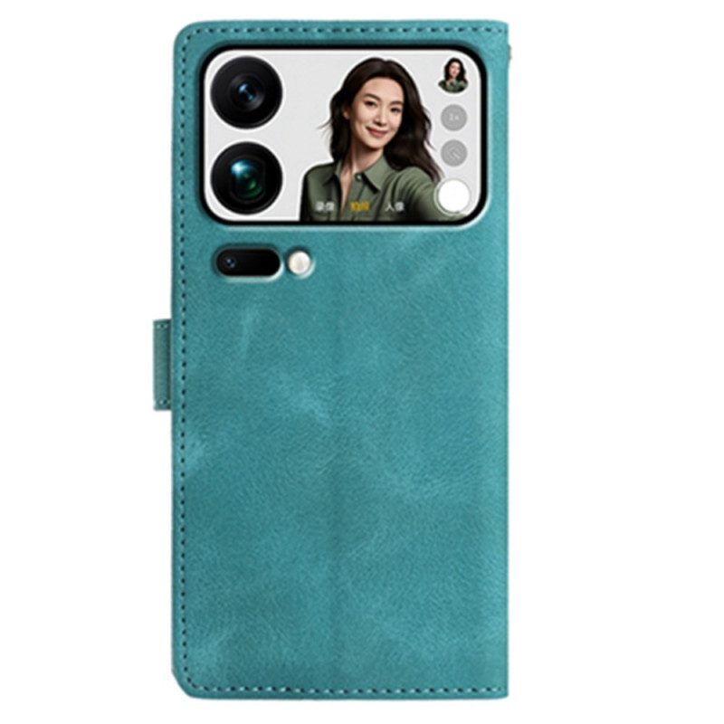 Lederhüllen Xiaomi 17 Pro Handyhülle Blumengarten