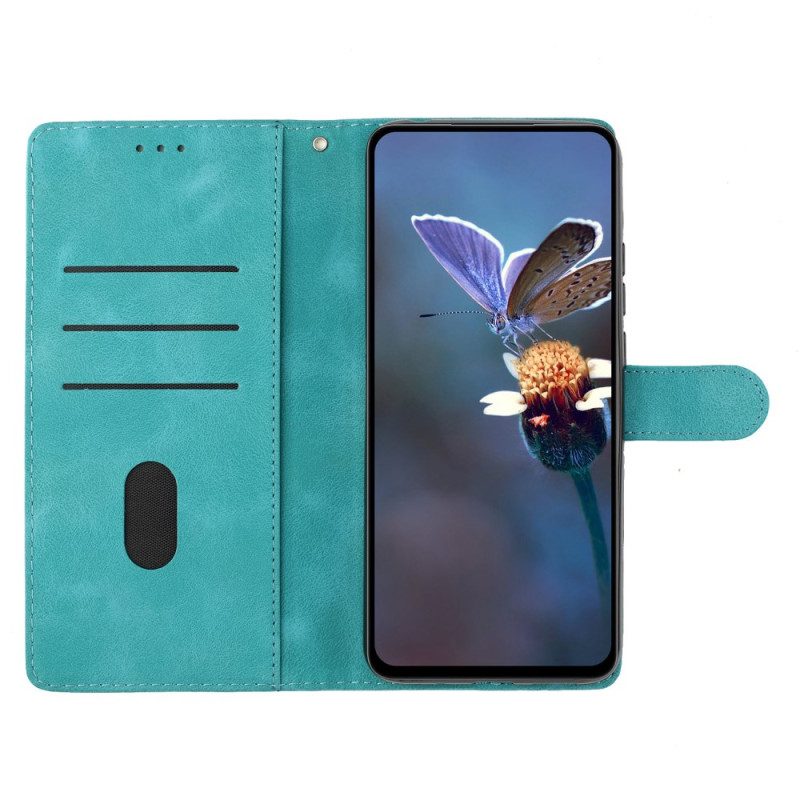 Lederhüllen Xiaomi 17 Pro Handyhülle Schmetterlinge Und Blumen In Wildlederoptik