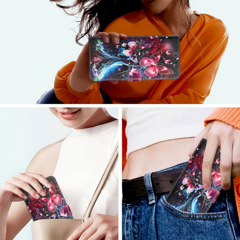 Lederhüllen Xiaomi 17 Pro Handyhülle Schmetterlingsbaum