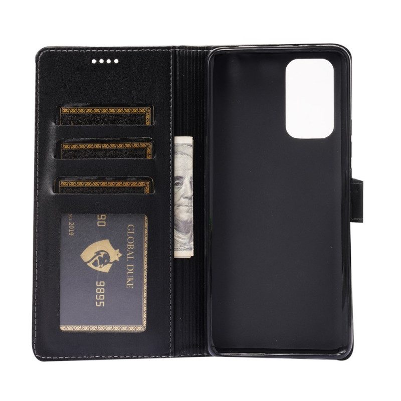 Flip Case Für Xiaomi Redmi Note 10 Pro Glänzende Und Freiliegende Nähte