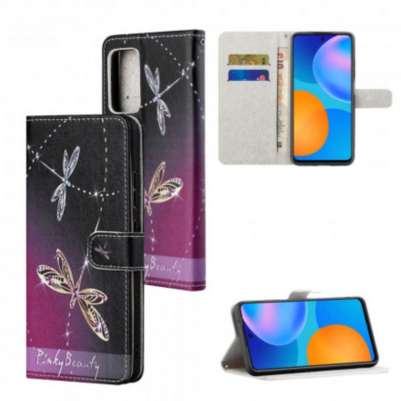 Flip Case Für Xiaomi Redmi Note 10 Pro Mit Kordel Riemchenlibellen