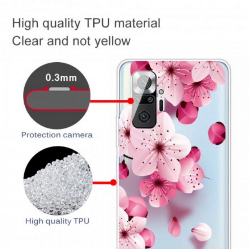 Handyhülle Für Xiaomi Redmi Note 10 Pro Kleine Rosa Blumen