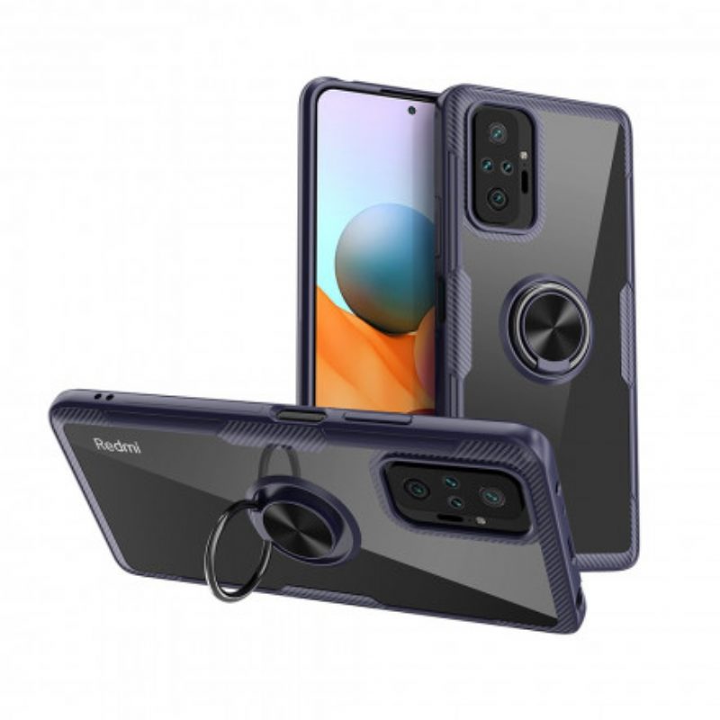 Handyhülle Für Xiaomi Redmi Note 10 Pro Kohlefaser-metallring
