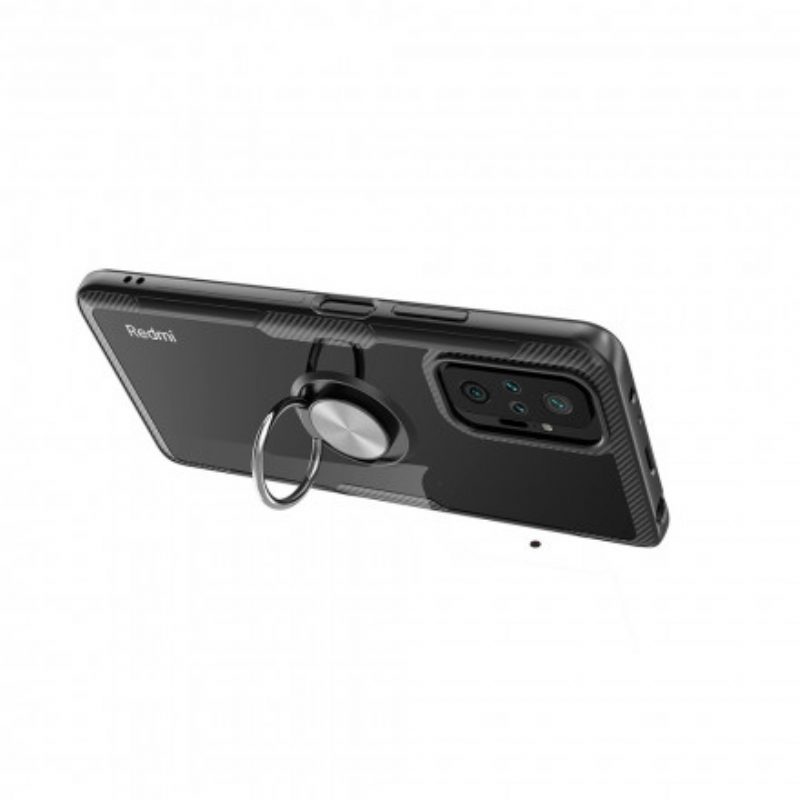 Handyhülle Für Xiaomi Redmi Note 10 Pro Kohlefaser-metallring