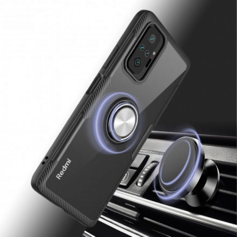 Handyhülle Für Xiaomi Redmi Note 10 Pro Kohlefaser-metallring