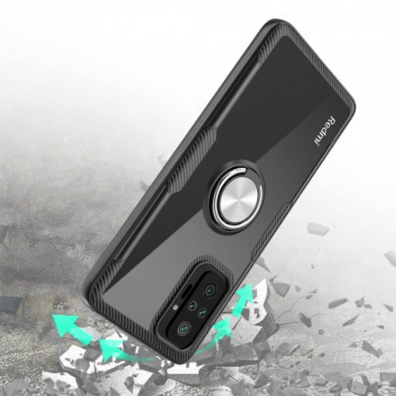 Handyhülle Für Xiaomi Redmi Note 10 Pro Kohlefaser-metallring