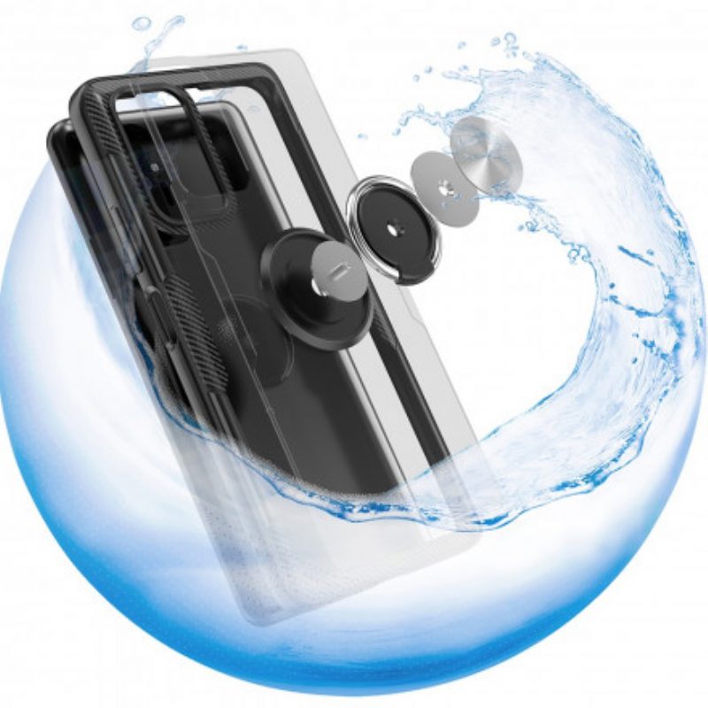 Handyhülle Für Xiaomi Redmi Note 10 Pro Kohlefaser-metallring