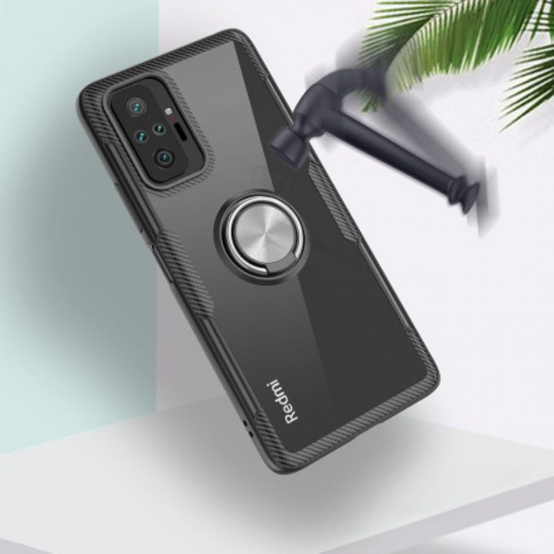 Handyhülle Für Xiaomi Redmi Note 10 Pro Kohlefaser-metallring