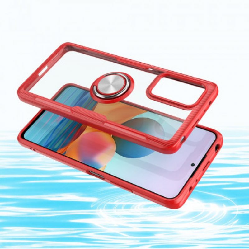 Handyhülle Für Xiaomi Redmi Note 10 Pro Kohlefaser-metallring