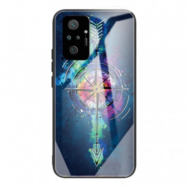 Handyhülle Für Xiaomi Redmi Note 10 Pro Pfeil Aus Gehärtetem Glas