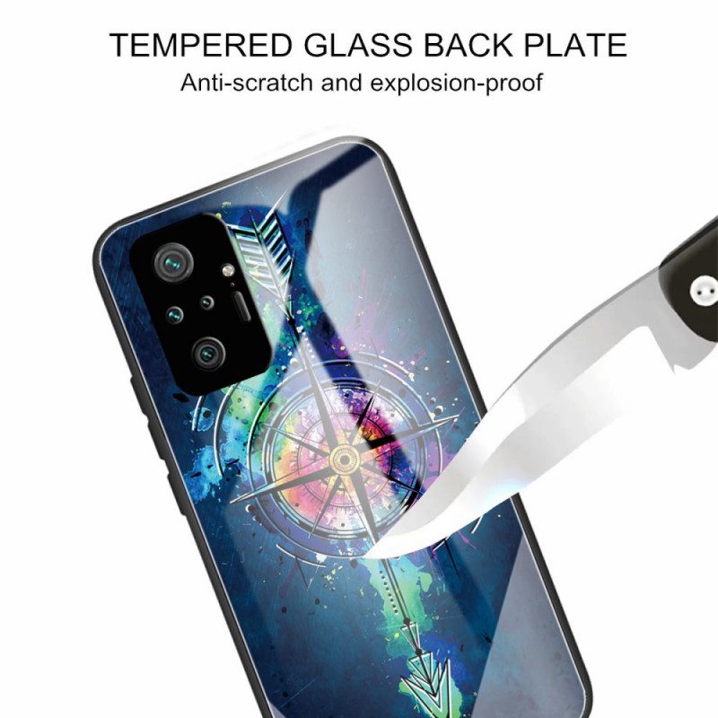 Handyhülle Für Xiaomi Redmi Note 10 Pro Pfeil Aus Gehärtetem Glas