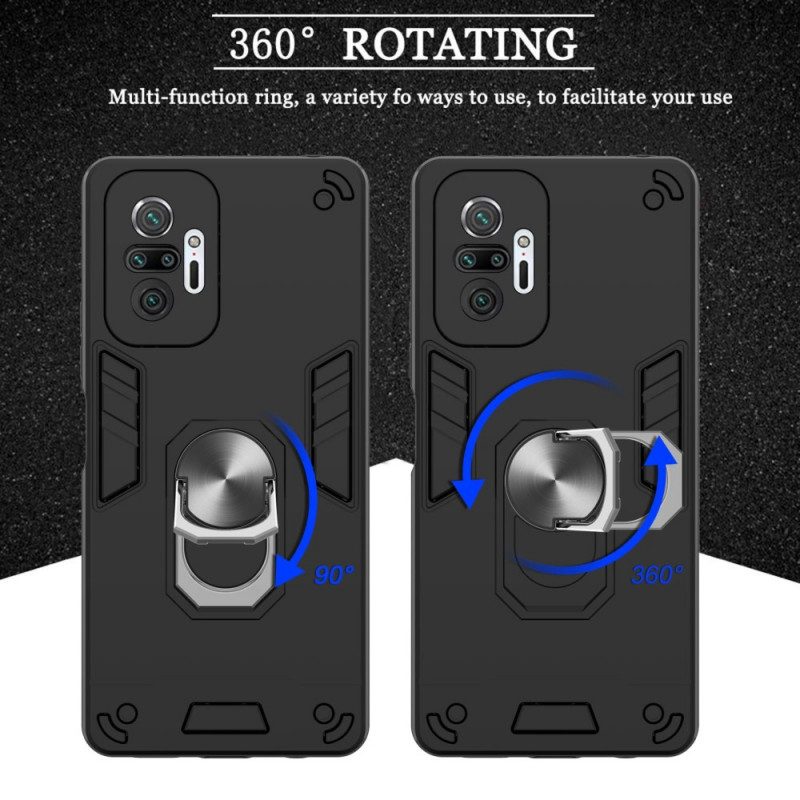 Hülle Für Xiaomi Redmi Note 10 Pro Abnehmbare Ringhalterung Aus Metall