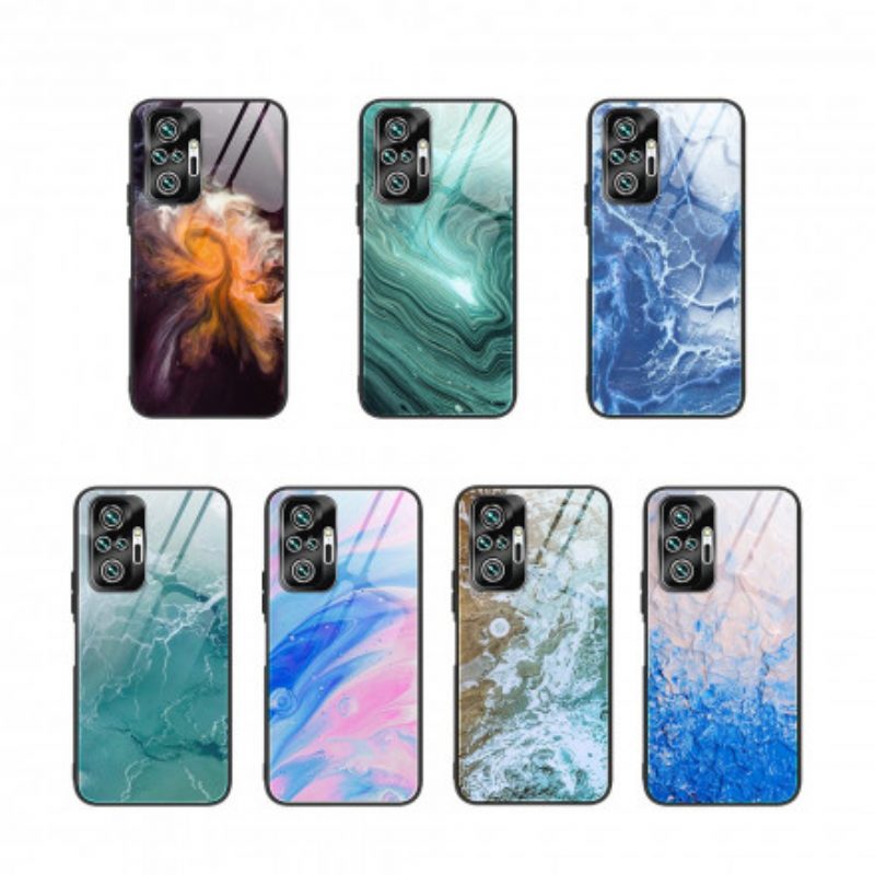Hülle Für Xiaomi Redmi Note 10 Pro Designfarben Aus Gehärtetem Glas