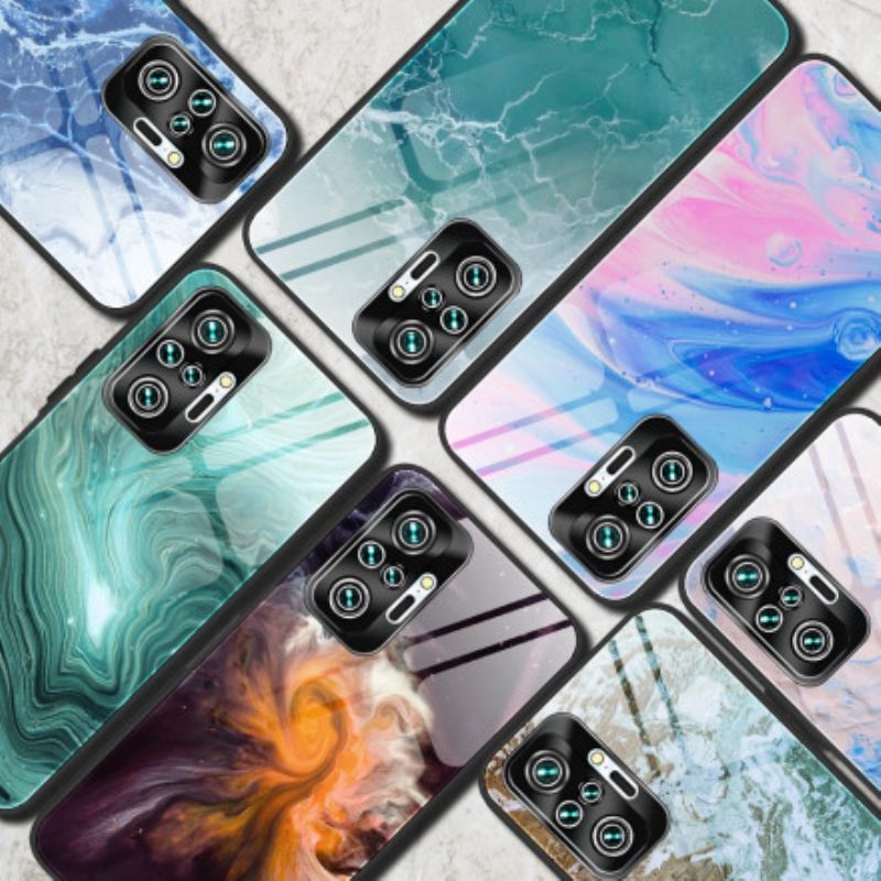 Hülle Für Xiaomi Redmi Note 10 Pro Designfarben Aus Gehärtetem Glas
