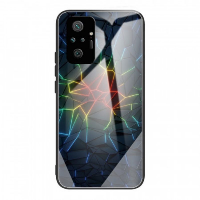 Hülle Für Xiaomi Redmi Note 10 Pro Geometrie Aus Gehärtetem Glas