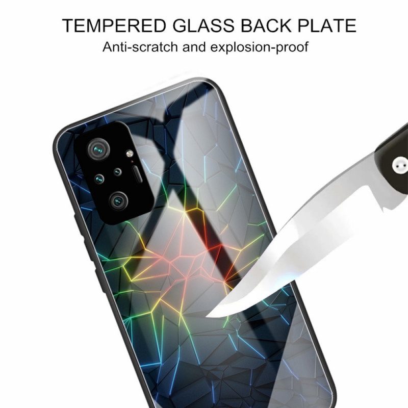 Hülle Für Xiaomi Redmi Note 10 Pro Geometrie Aus Gehärtetem Glas