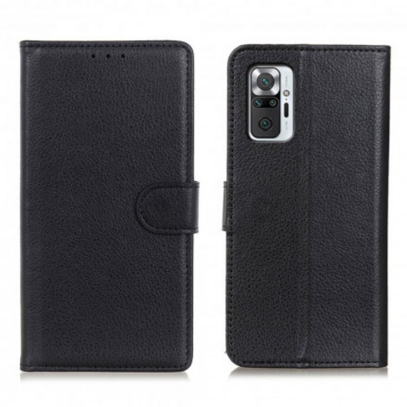 Lederhüllen Für Xiaomi Redmi Note 10 Pro Premium-litschi-ledereffekt