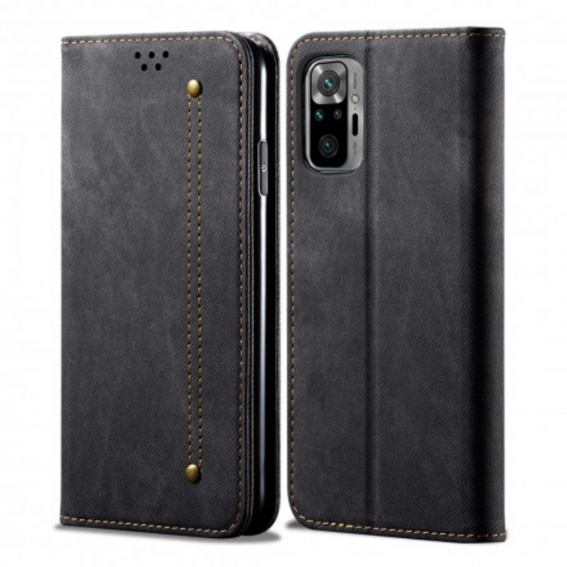 Schutzhülle Für Xiaomi Redmi Note 10 Pro Flip Case Denim-stoff