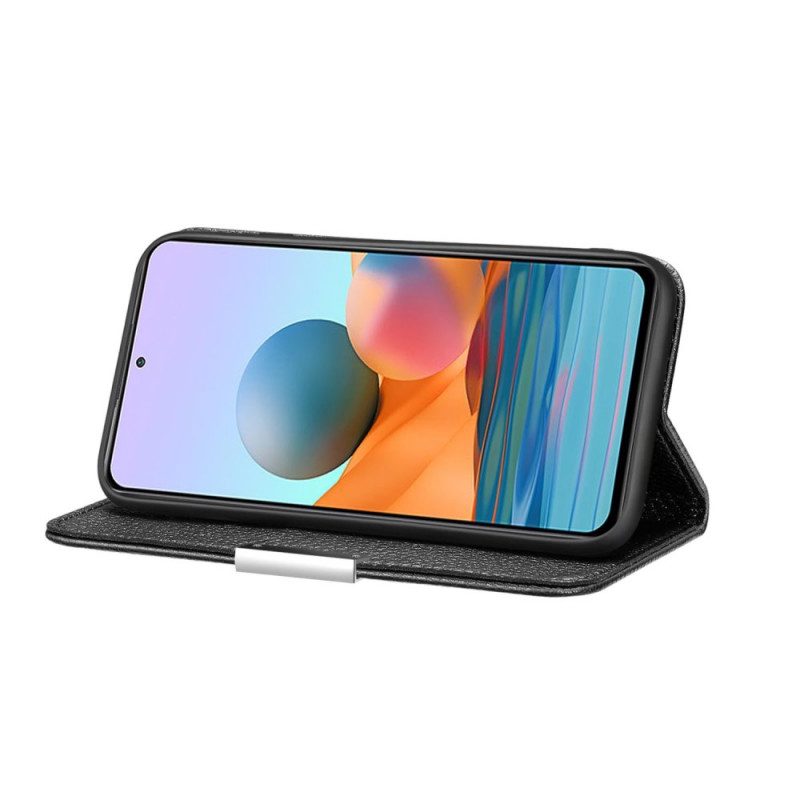 Schutzhülle Für Xiaomi Redmi Note 10 Pro Flip Case Kunstleder Litschi Ultra Chic