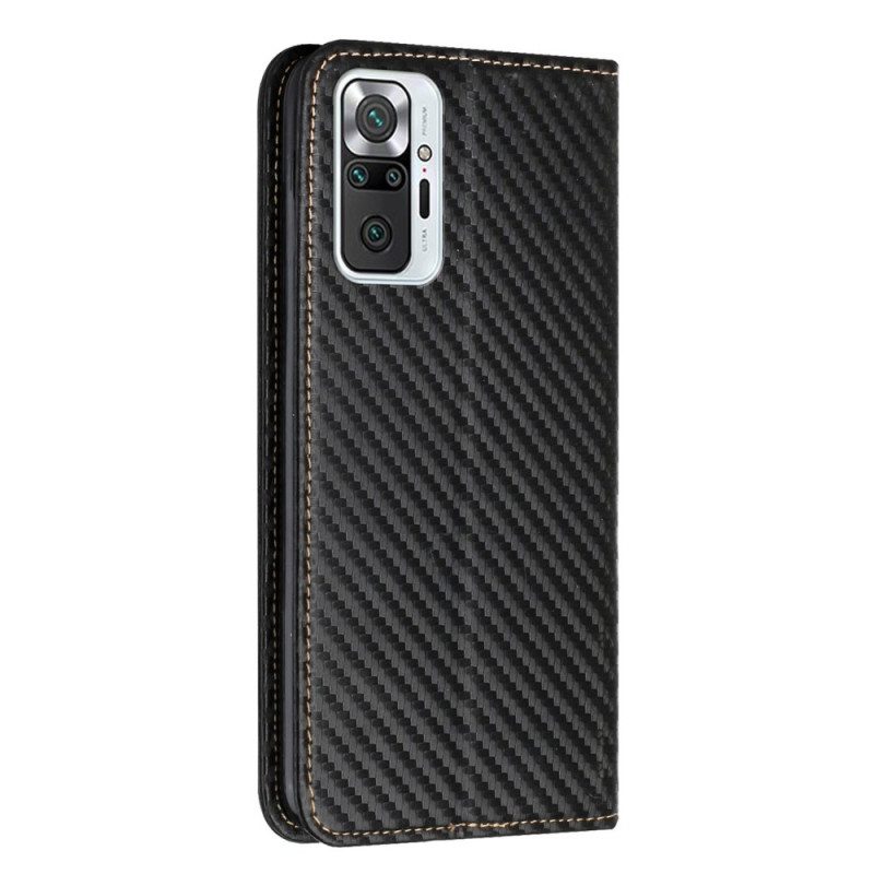 Schutzhülle Für Xiaomi Redmi Note 10 Pro Mit Kordel Flip Case Kohlefaserarmband