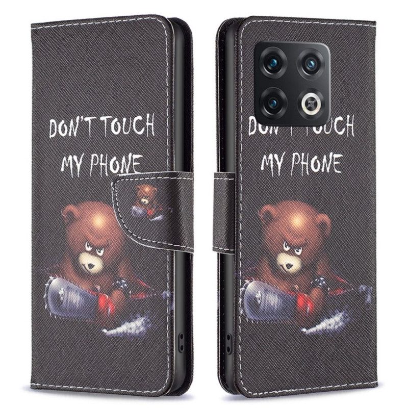 Flip Case Für OnePlus 10 Pro 5G Gefährlicher Bär