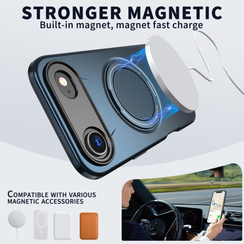 Hülle iPhone Air Handyhülle Magsafe Mit Drehbarem Halter Im Metallic-look