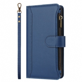 Lederhüllen Für iPhone Air Geldbörse Mit 9 Kartenfächern Und Riemen