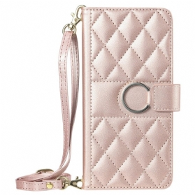 Lederhüllen Für iPhone Air Gesteppte Geldbörse Mit Lanyard Und Schulterriemen