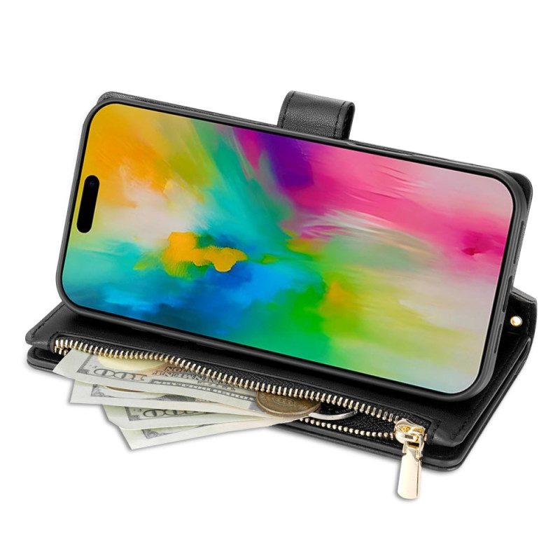 Lederhüllen iPhone Air Handyhülle Gesteppt Mit Lanyard Und Schulterriemen