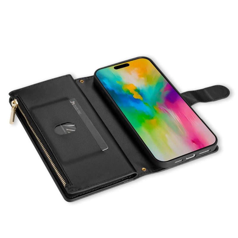 Lederhüllen iPhone Air Handyhülle Gesteppt Mit Lanyard Und Schulterriemen