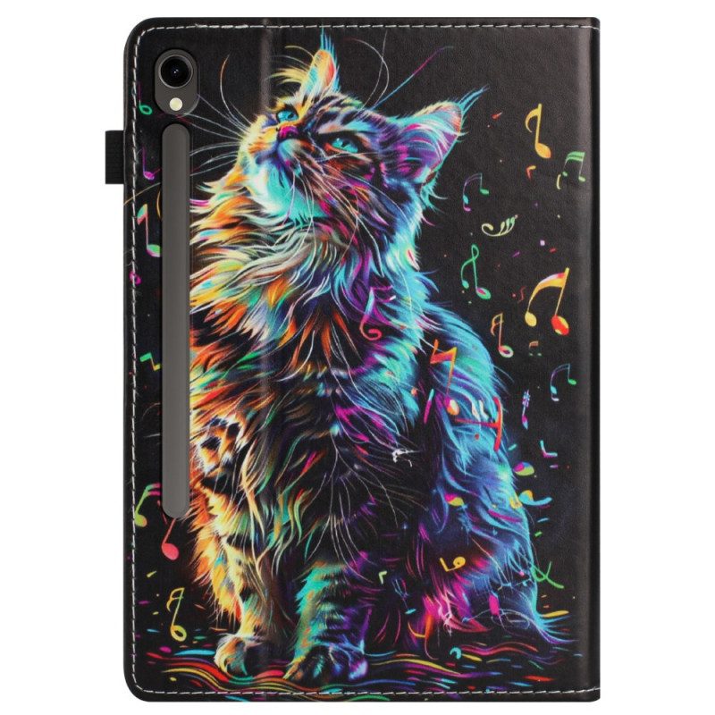 Case Für Samsung Galaxy Tab S10 Fe Musikkatze