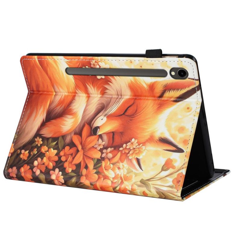 Case Samsung Galaxy Tab S10 Fe Handyhülle Fuchs Mit Blumenmuster