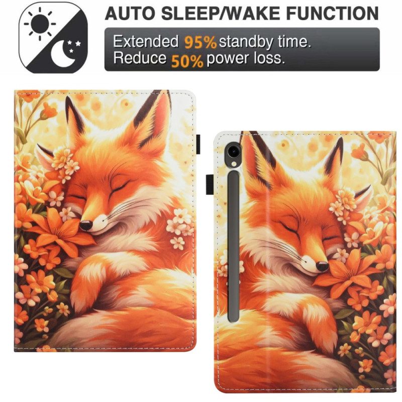 Case Samsung Galaxy Tab S10 Fe Handyhülle Fuchs Mit Blumenmuster