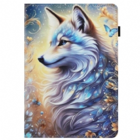 Case Samsung Galaxy Tab S10 Fe Handyhülle Weißer Wolf