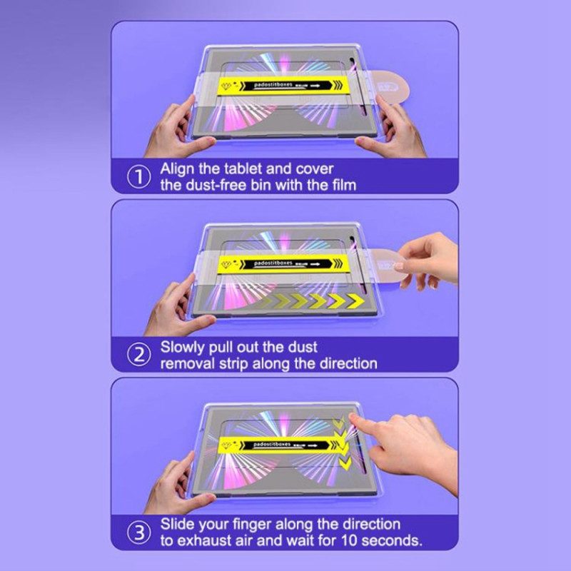 Displayschutzfolie Aus Gehärtetem Glas Für Samsung Galaxy Tab S10 Lite / S10 Fe / S9 / S9 Fe / S8 / S7 Hd Mit Staubentfernung Werkzeug