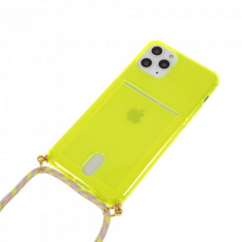 Hülle Für iPhone 11 Pro Mit Kordel Kordelzug Mit Kartenhalter