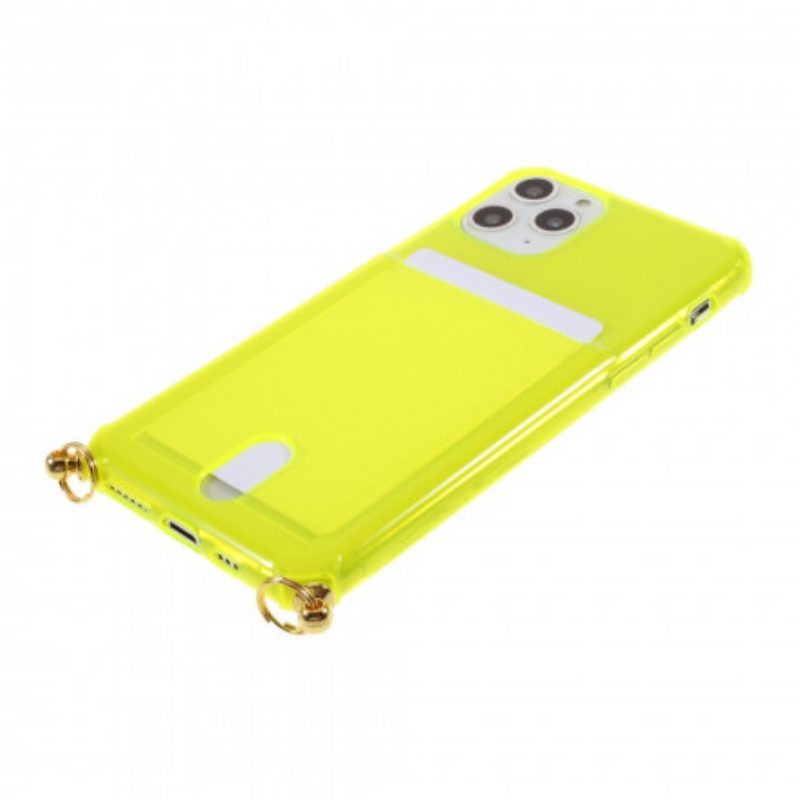 Hülle Für iPhone 11 Pro Mit Kordel Kordelzug Mit Kartenhalter
