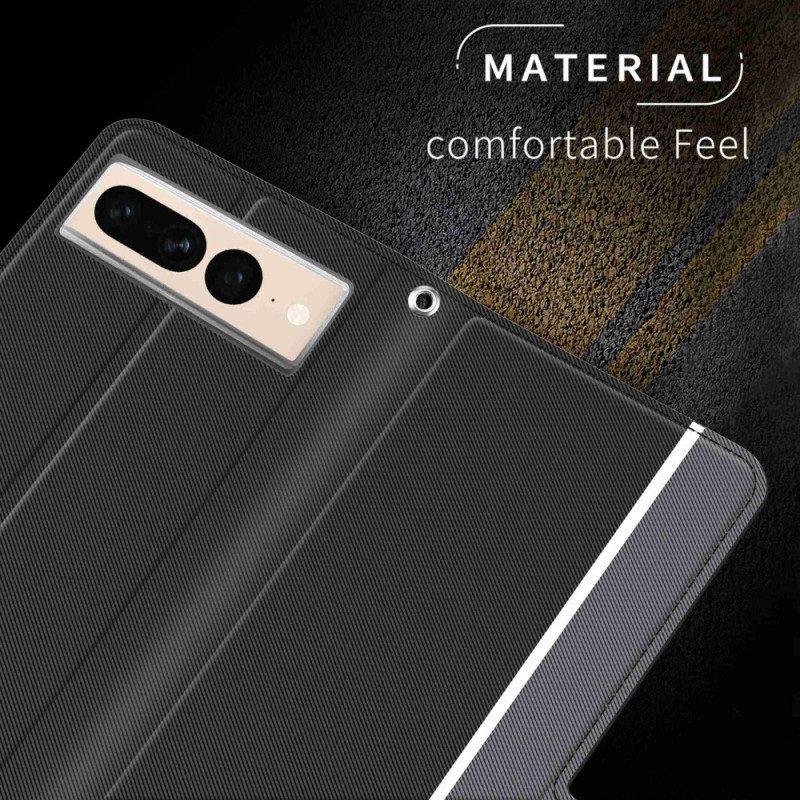 Lederhüllen Für Google Pixel 7 Pro Zweifarbig